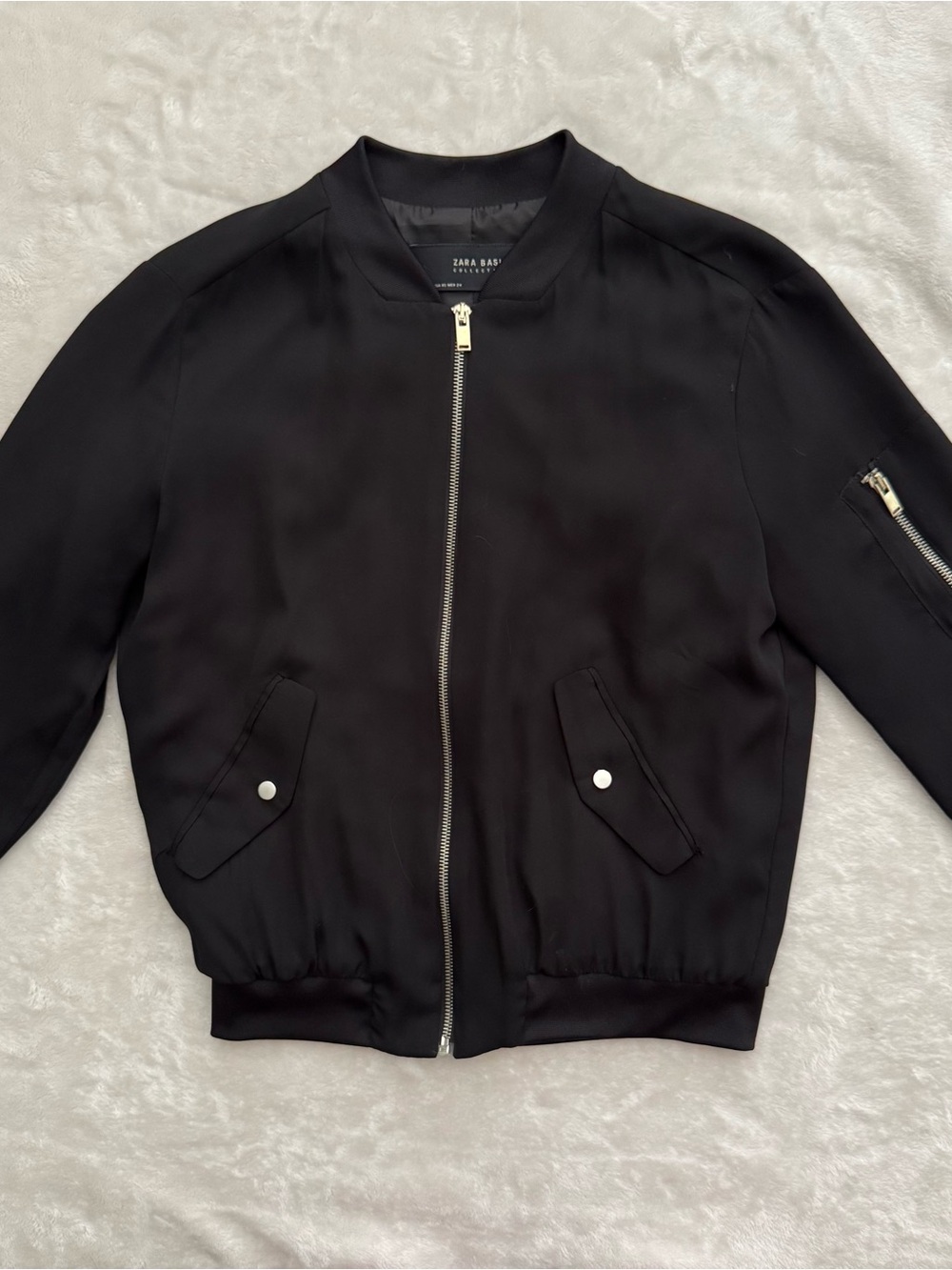 Zara Black Bomber Jacket